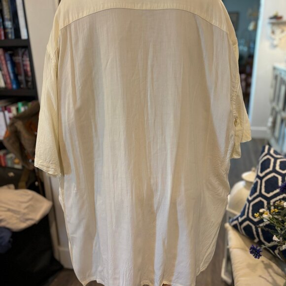 HOLLIS RIVER MEN'S 2XL 100% RAYON BUTTON-DOWN SHORT-SLEEVE SHIRT - Picture 3 of 3